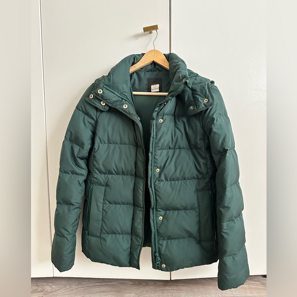 Jcrew Hooded Puffer Jacket